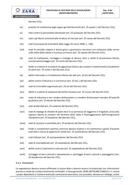  &egrave; certificata WB-008